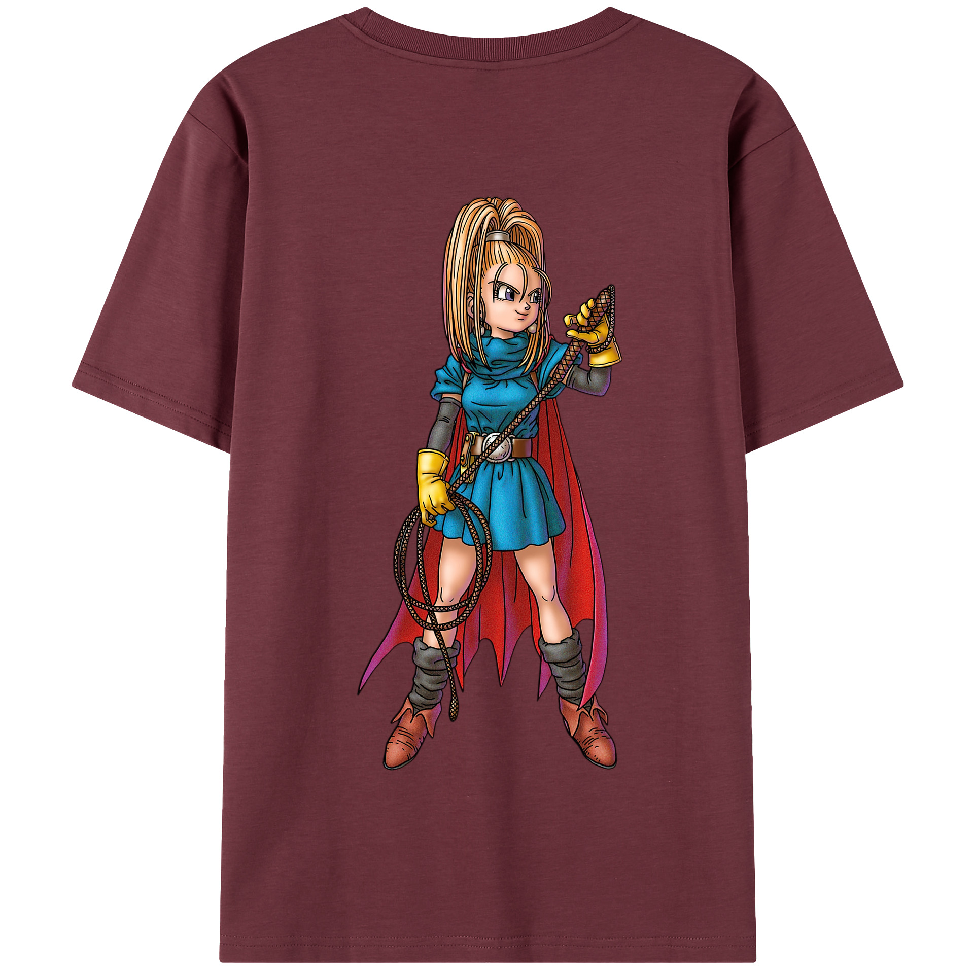 （画像用） ドラゴンクエスト Doragon Kuesuto Dragon Quest 綿100％半袖Tシャツ（背面プリント）